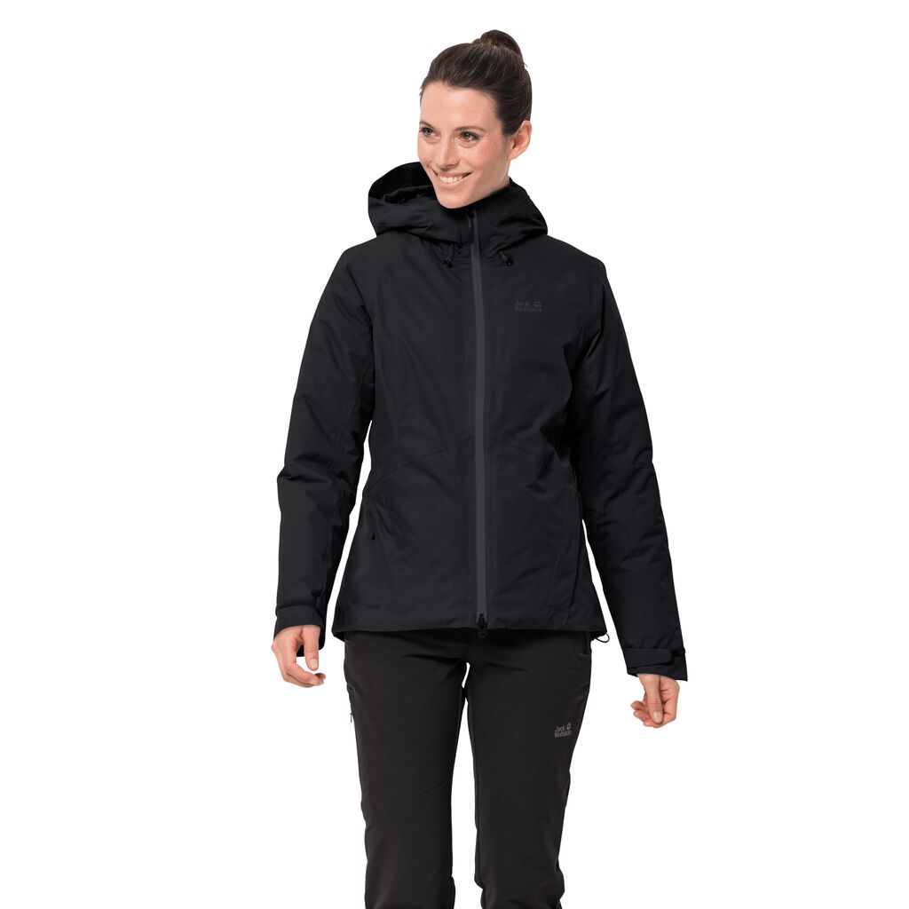 Jack Wolfskin ARGON STORM Női Vízálló Kabát Fekete - XEHLPK-028